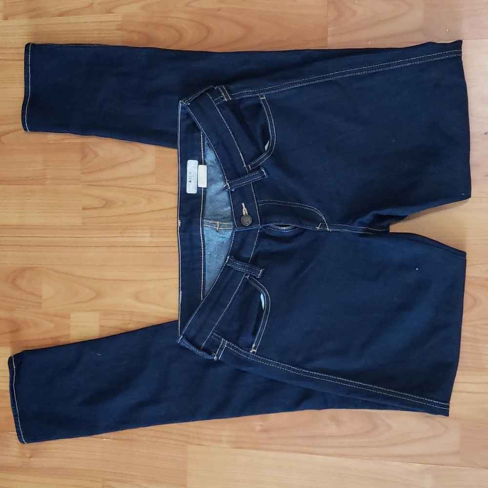 H&M Sqin Womens Jeans 32 Low Waist Slim Leg Dark Wash 28